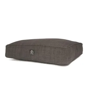 Heathered Rectangle Dog Bed, Dark Grey