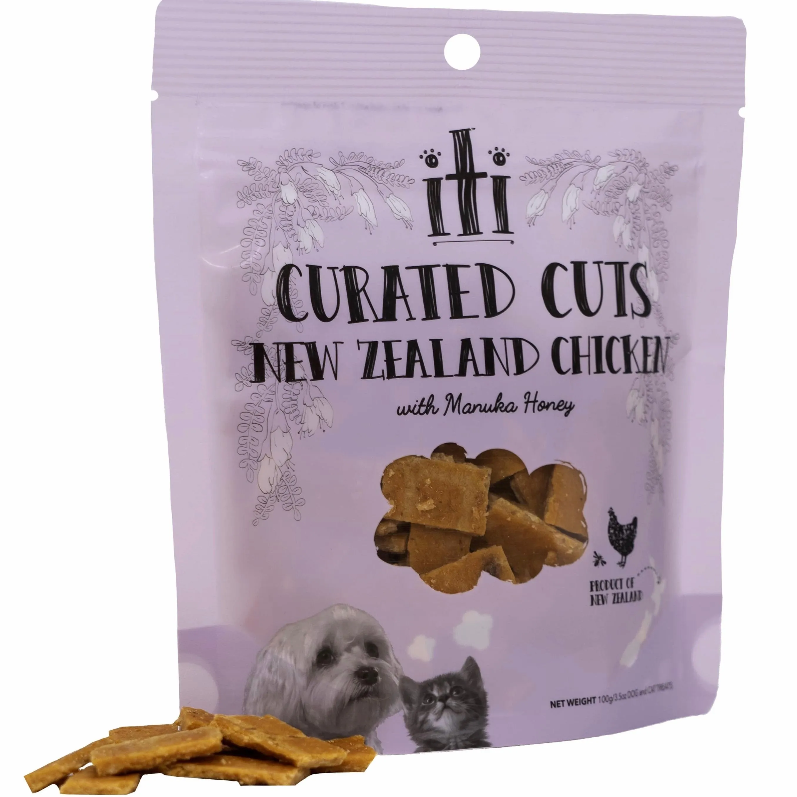 iti biti dog treats - chicken with manuka honey (100g)