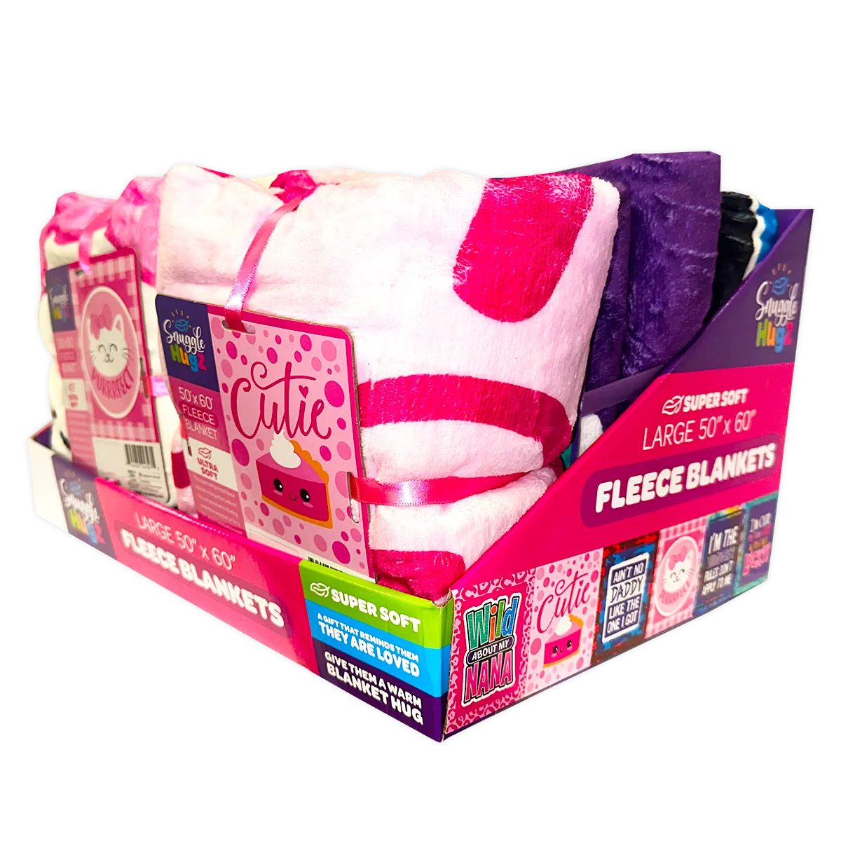 Kids Printed Blankets - 6 Pieces Per Retail Ready Display 24397