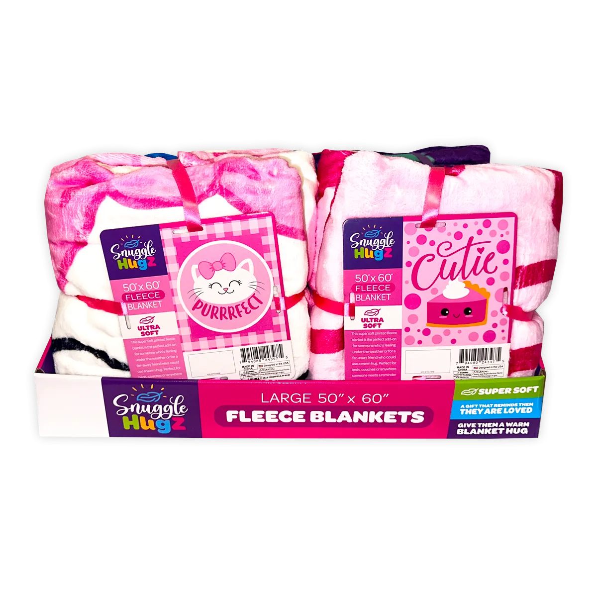 Kids Printed Blankets - 6 Pieces Per Retail Ready Display 24397