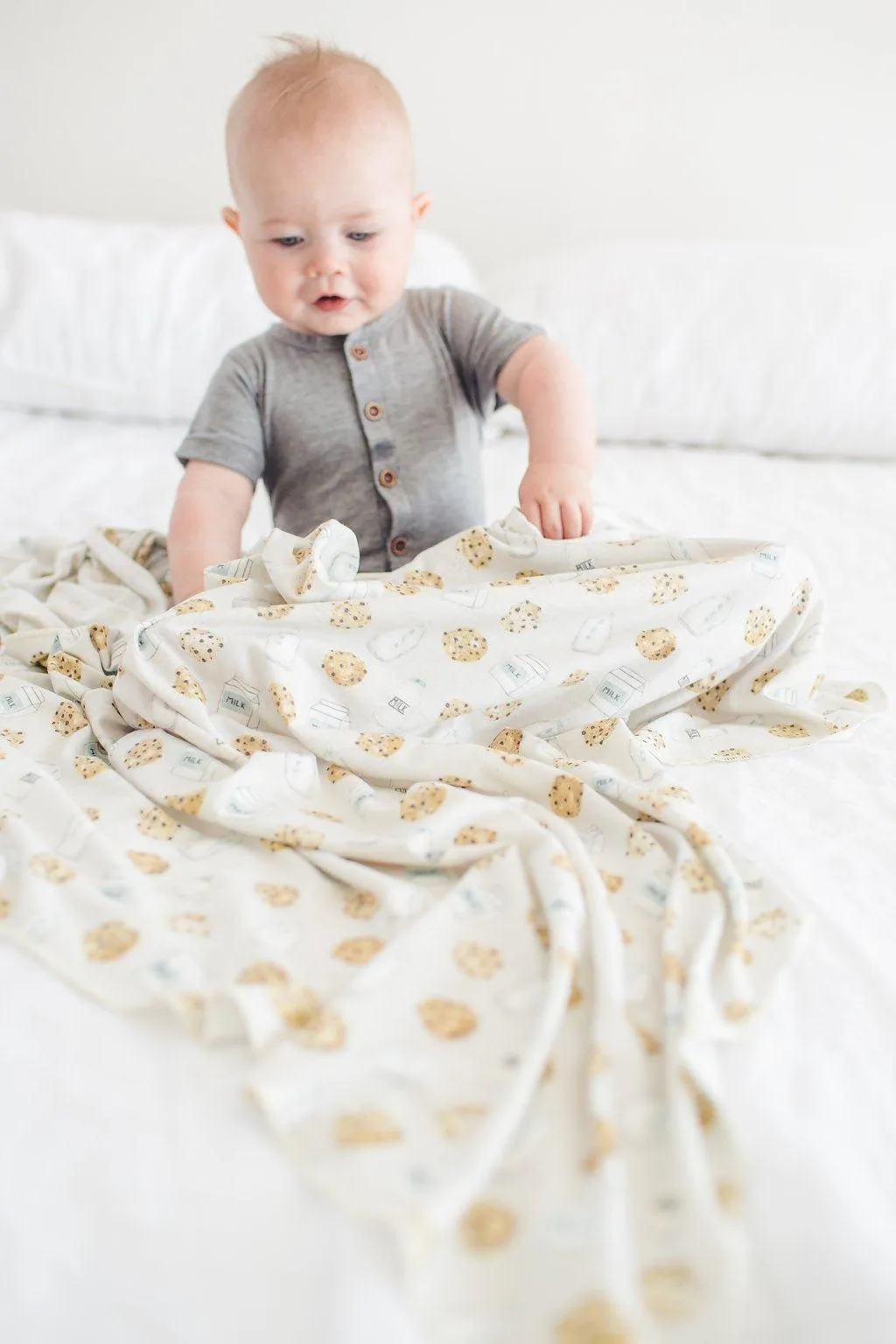 Knit Swaddle Blanket - Chip