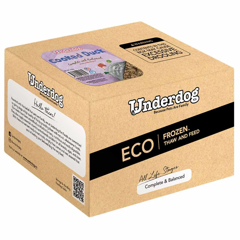 KOHE-VERSARY 8% OFF: Underdog Cooked Duck Complete & Balanced Eco Pack Frozen Dog Food 3kg