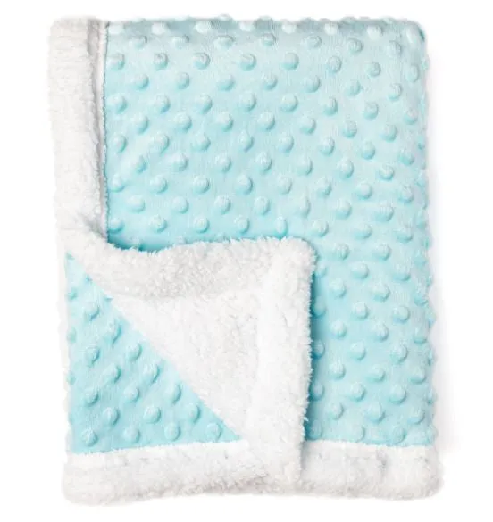 Light Gray Soft Sherpa Baby Blanket