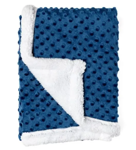 Light Gray Soft Sherpa Baby Blanket