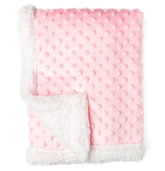 Light Gray Soft Sherpa Baby Blanket