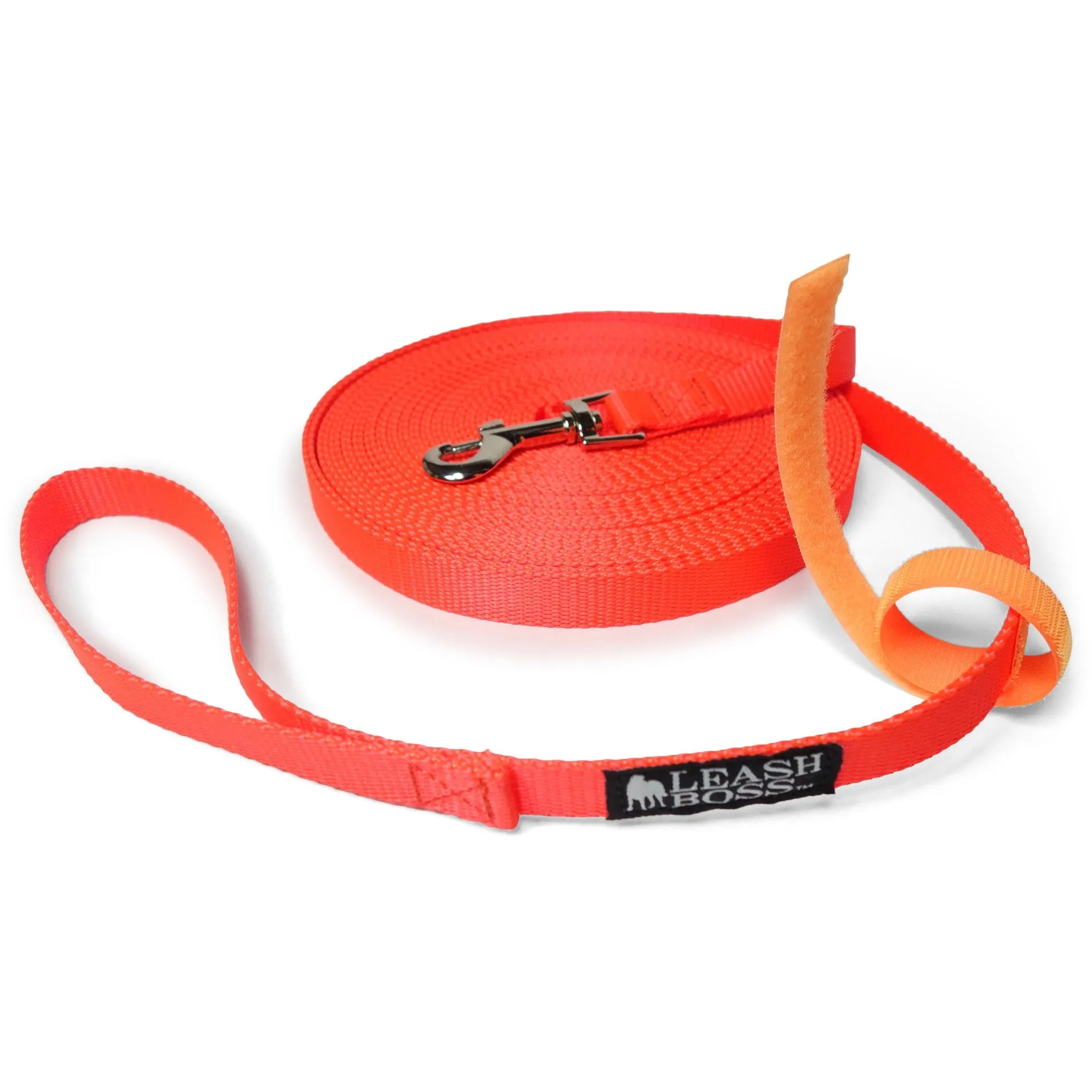 Long Trainer - 20 Foot 3/4 Inch Nylon Dog Training Leash with Storage Strap