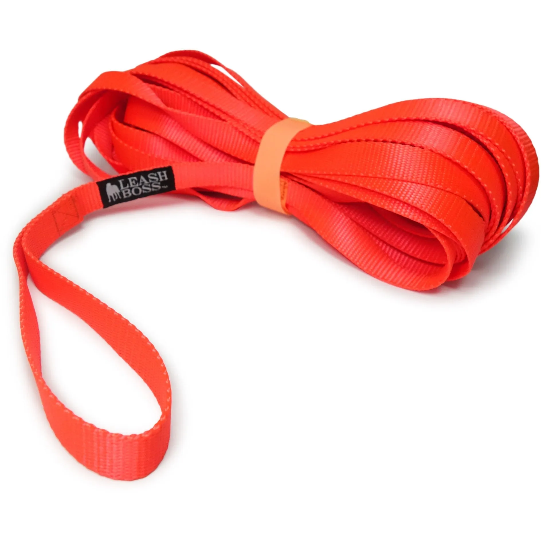 Long Trainer - 20 Foot 3/4 Inch Nylon Dog Training Leash with Storage Strap