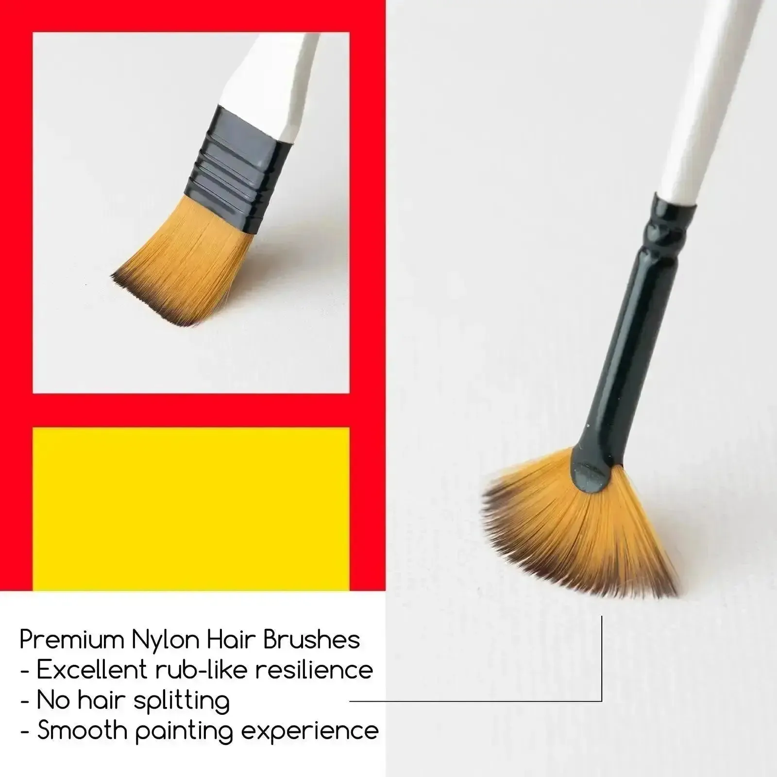 MEEDEN 12 Pcs Acrylic Paint Brushes Set