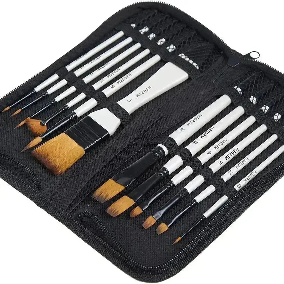 MEEDEN 12 Pcs Acrylic Paint Brushes Set