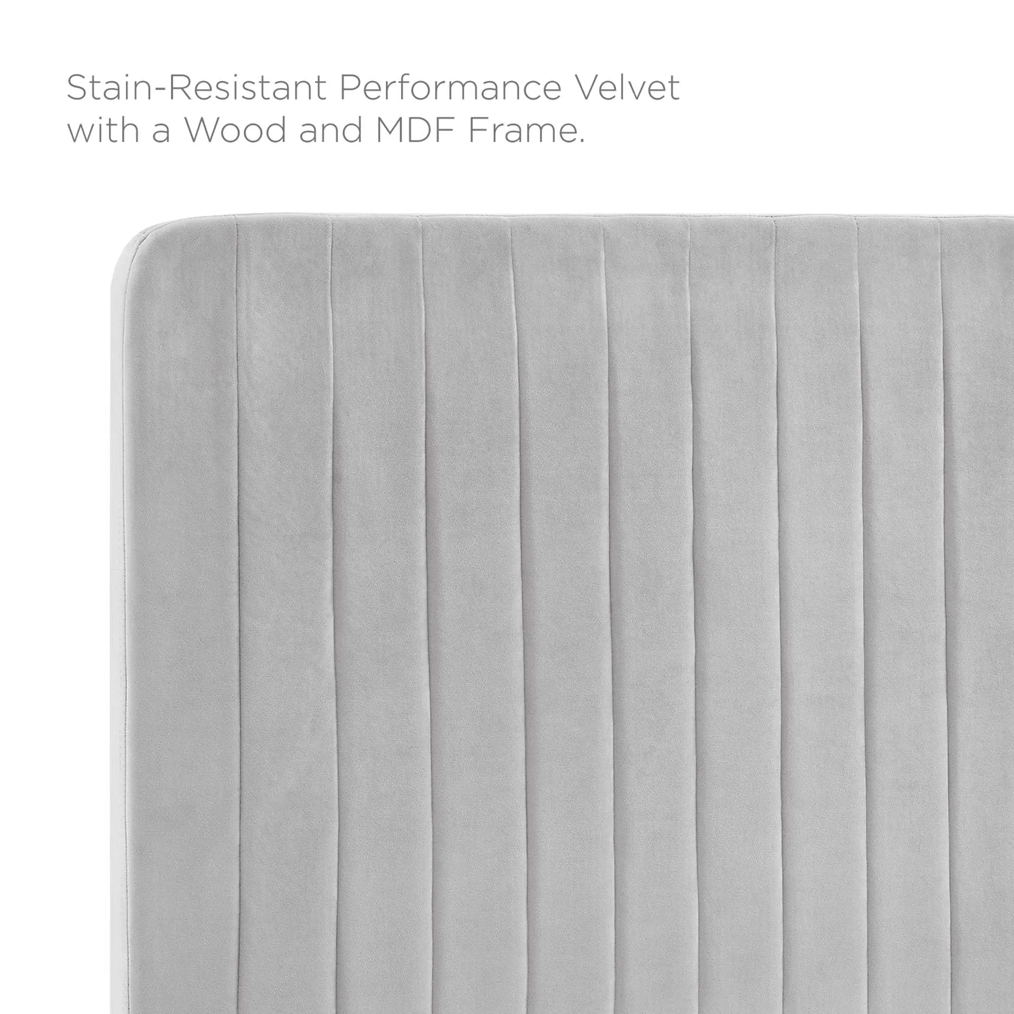 Milenna Channel Tufted Performance Velvet Headboard by Modway