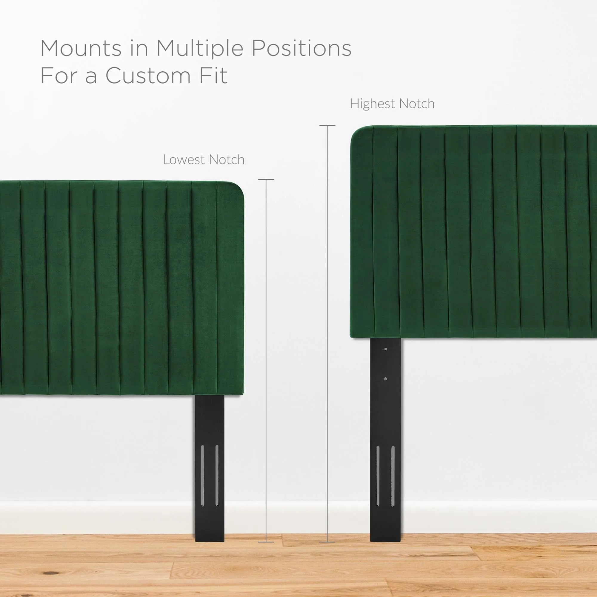 Milenna Channel Tufted Performance Velvet Headboard by Modway
