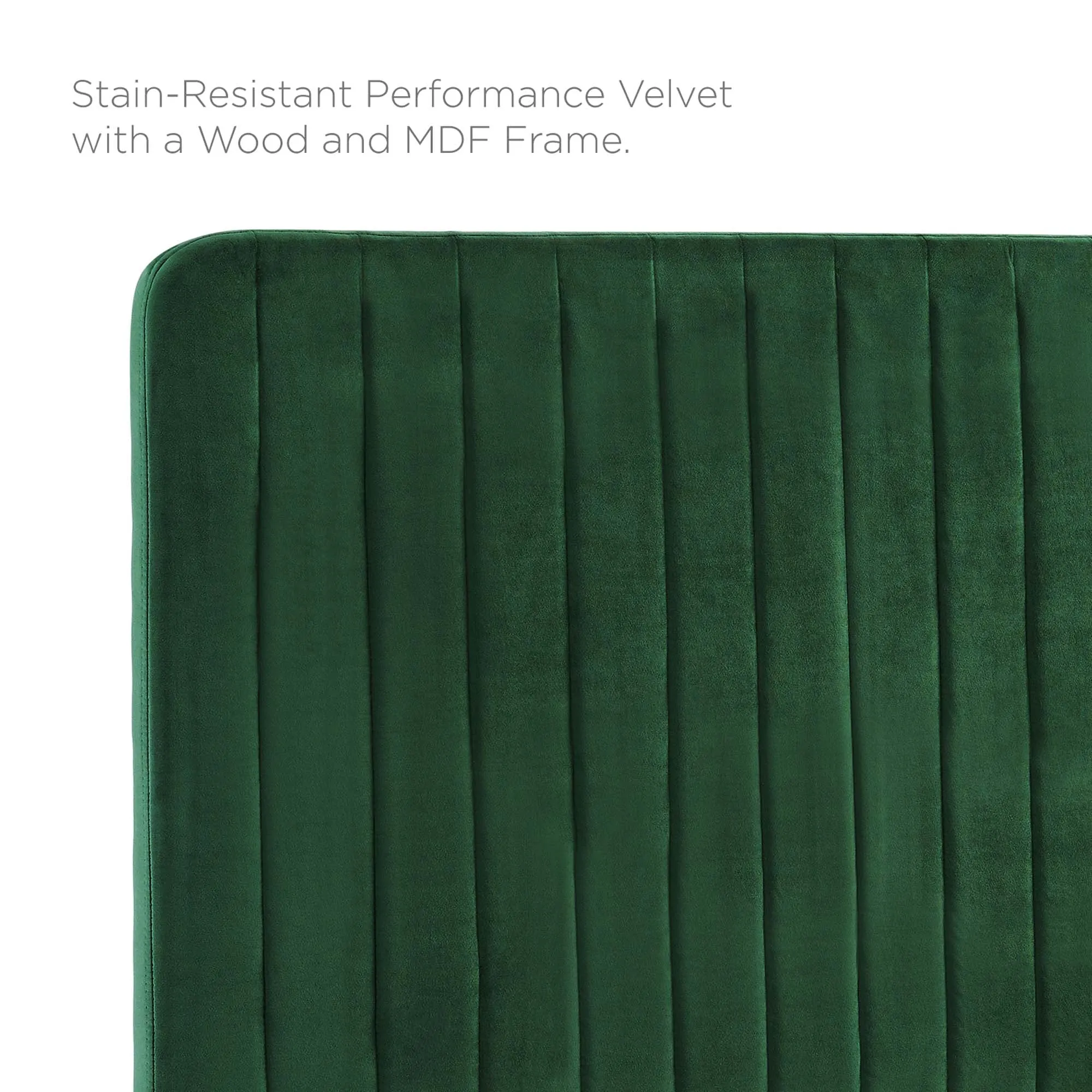 Milenna Channel Tufted Performance Velvet Headboard by Modway