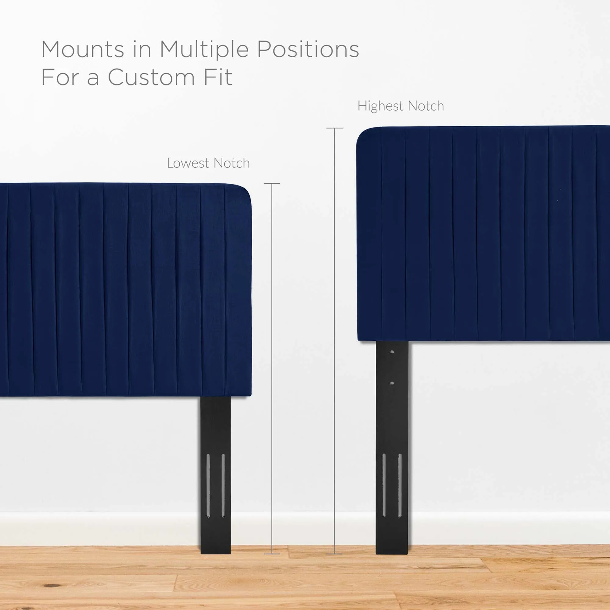 Milenna Channel Tufted Performance Velvet Headboard by Modway