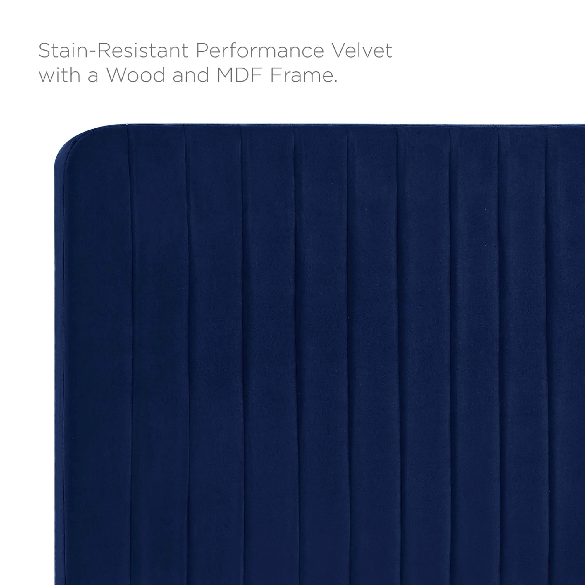 Milenna Channel Tufted Performance Velvet Headboard by Modway