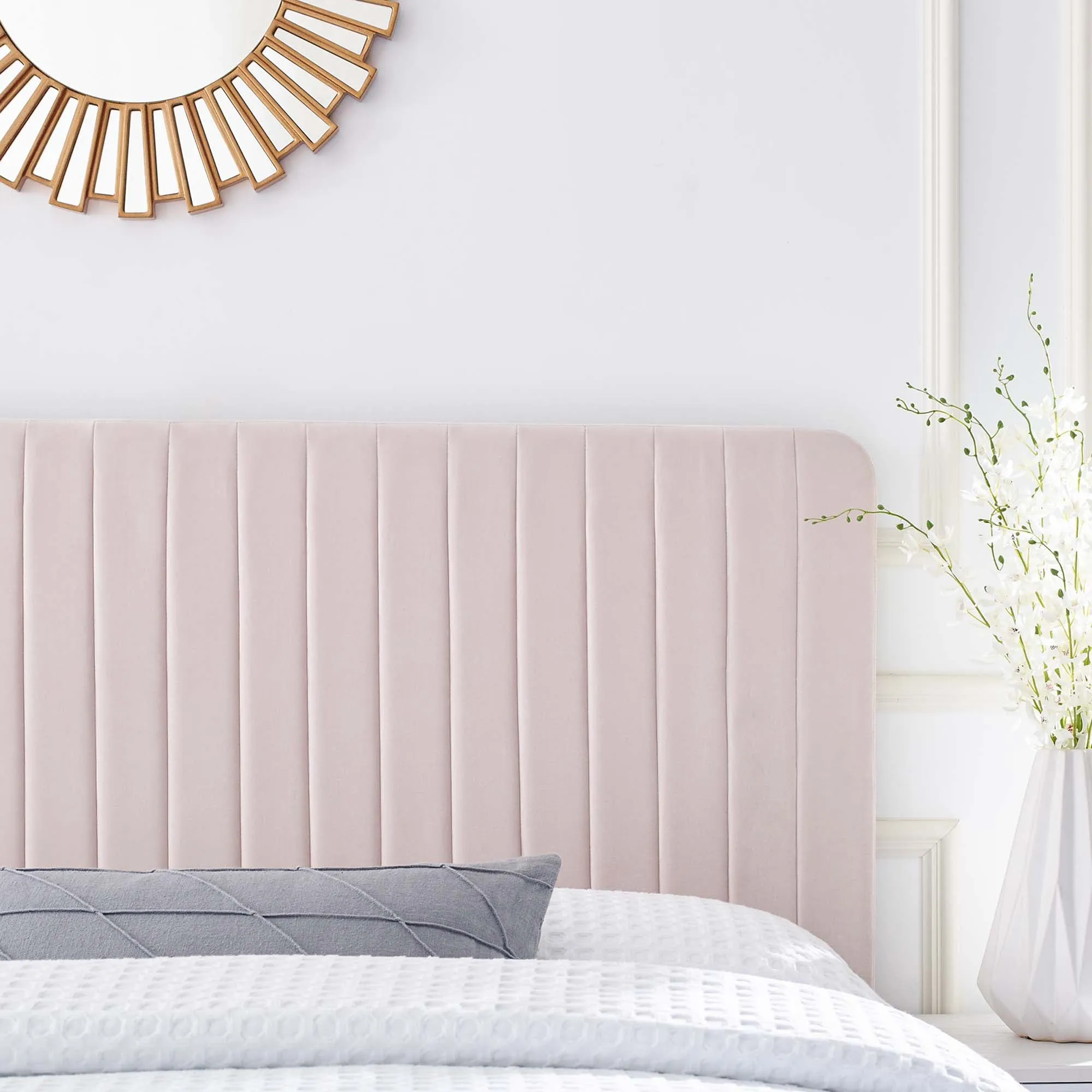 Milenna Channel Tufted Performance Velvet Headboard by Modway