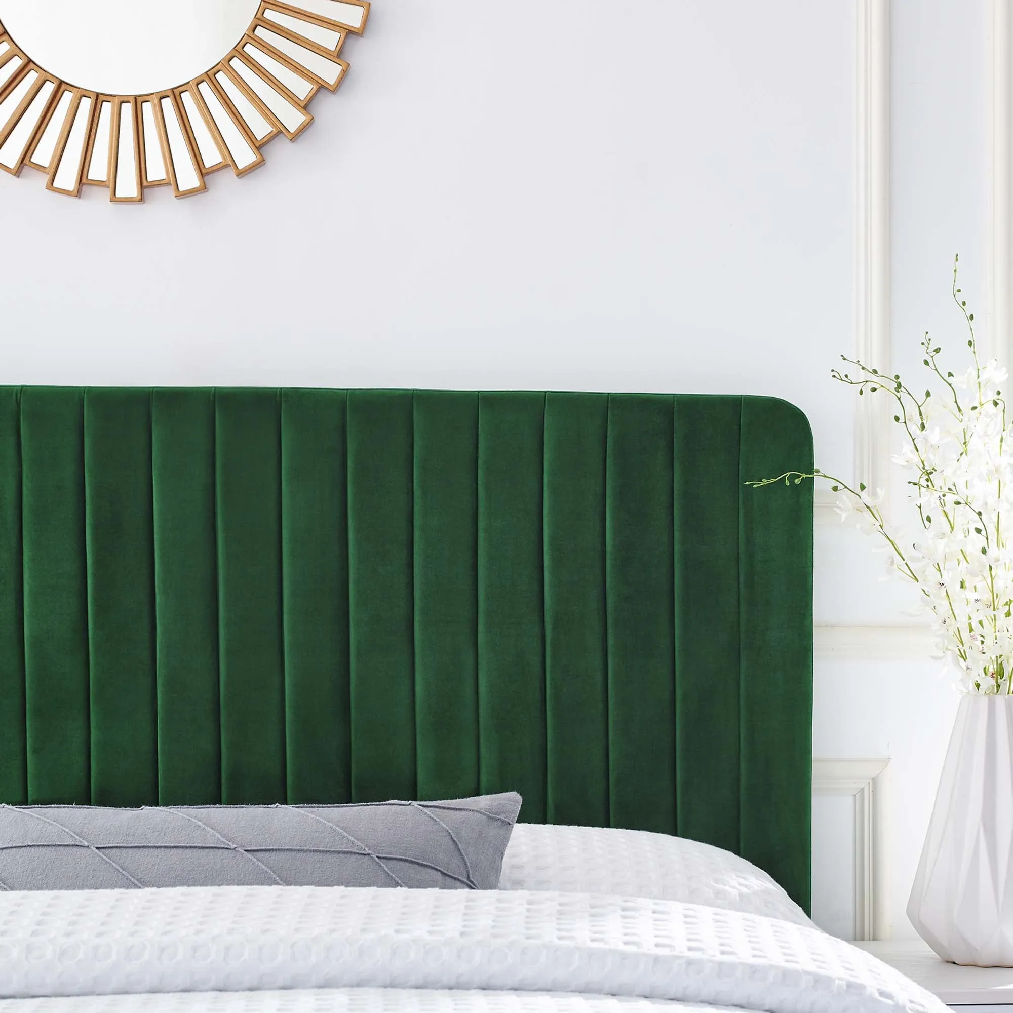 Milenna Channel Tufted Performance Velvet Headboard by Modway