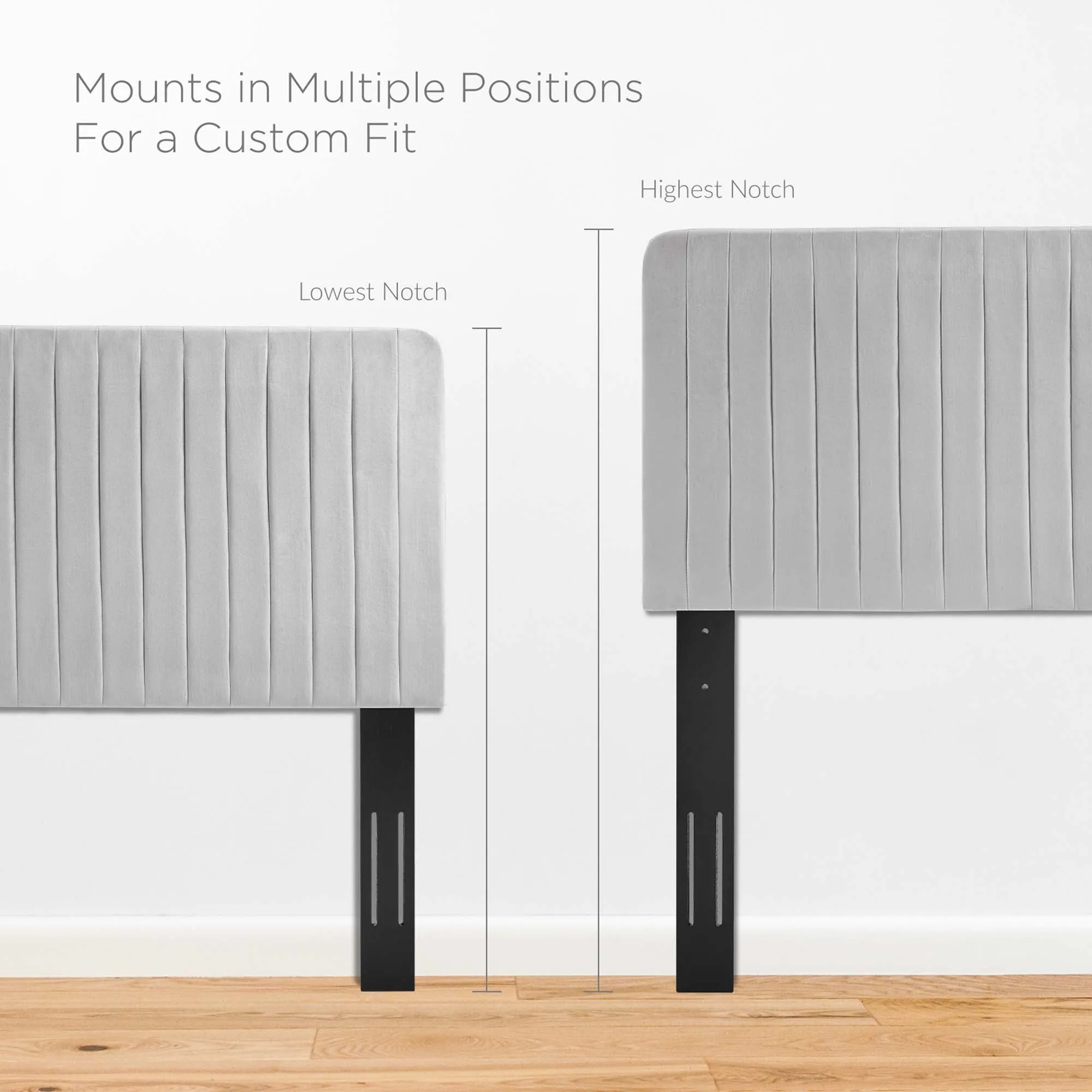 Milenna Channel Tufted Performance Velvet Headboard by Modway