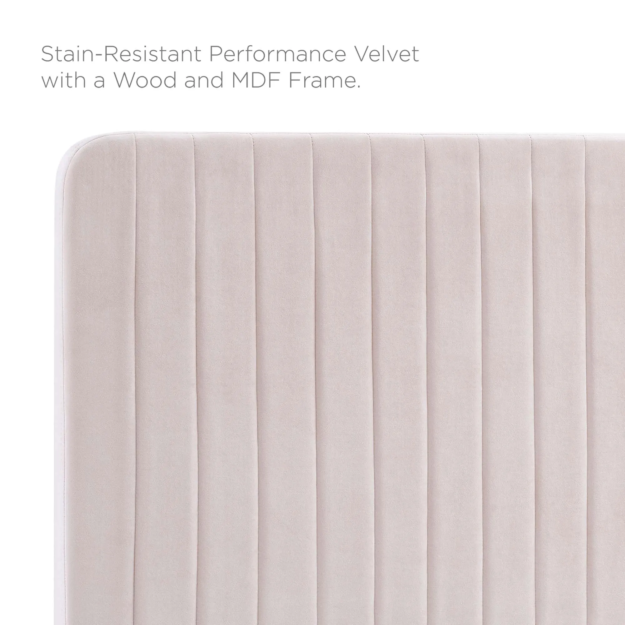 Milenna Channel Tufted Performance Velvet Headboard by Modway