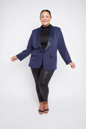Nadine Plus Size single Breast with sequin collars