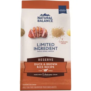 Natural Balance Reserve Duck Brown Rice Recipe Dog Food 22lb