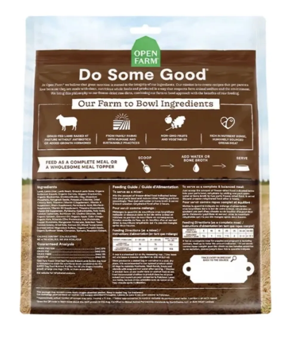 Open Farm Freeze Dried Lamb