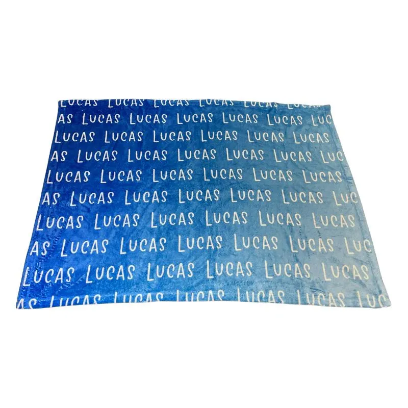 Plush Minky Fleece Personalized Blanket | Atmosphere Ombre