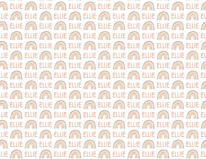 Plush Minky Fleece Personalized Blanket | Rainbow Neutral