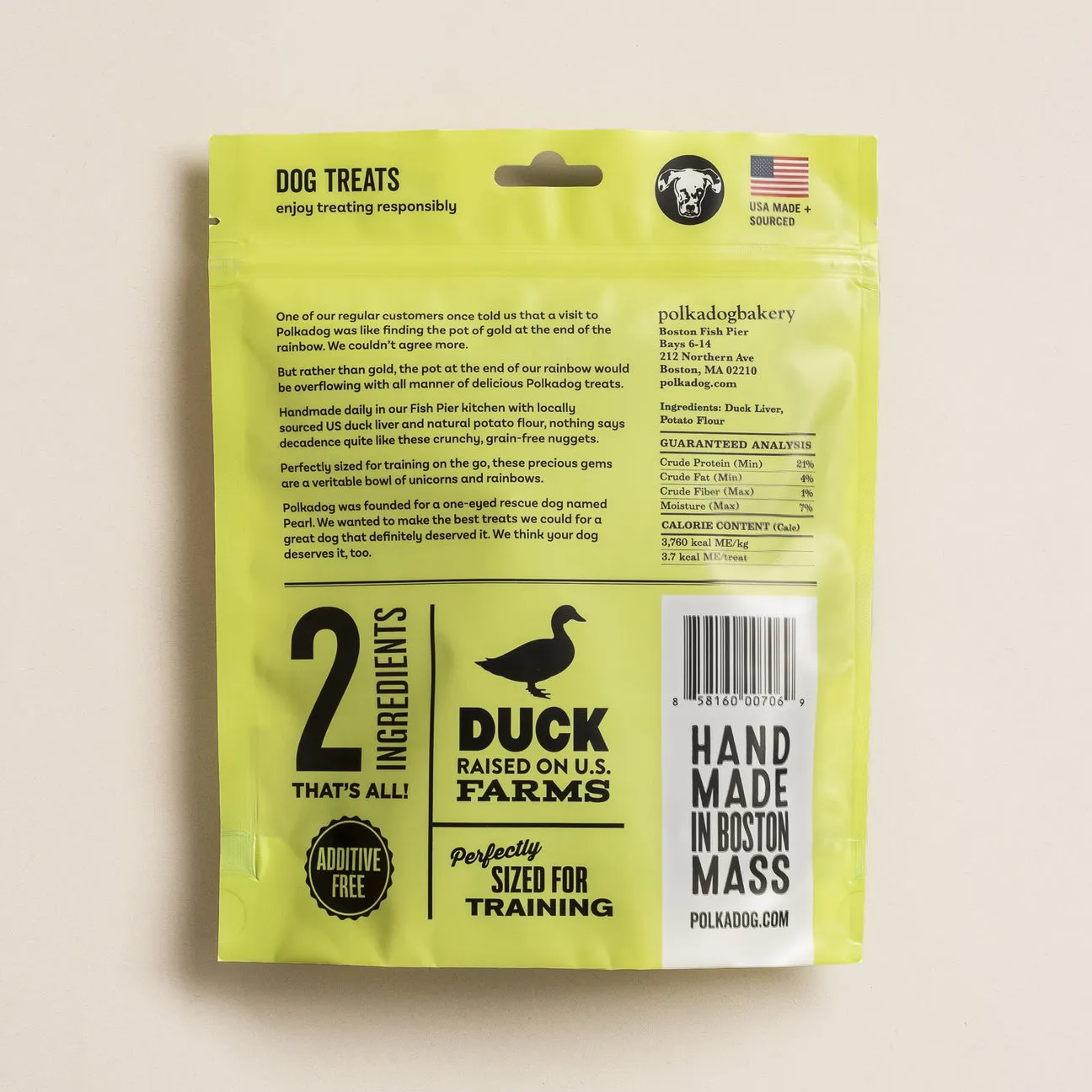 polka dog - lucky duck treats (8 oz)