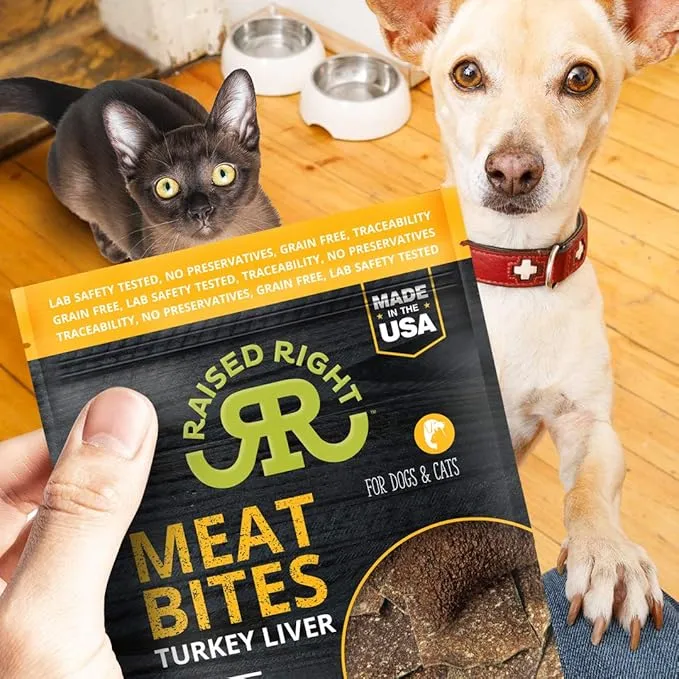 Raised Right Pets - Meat Bites - Turkey Liver Dog Treats