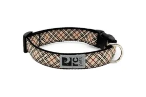 RC Pets Clip Collar - Tan Tartan XXS