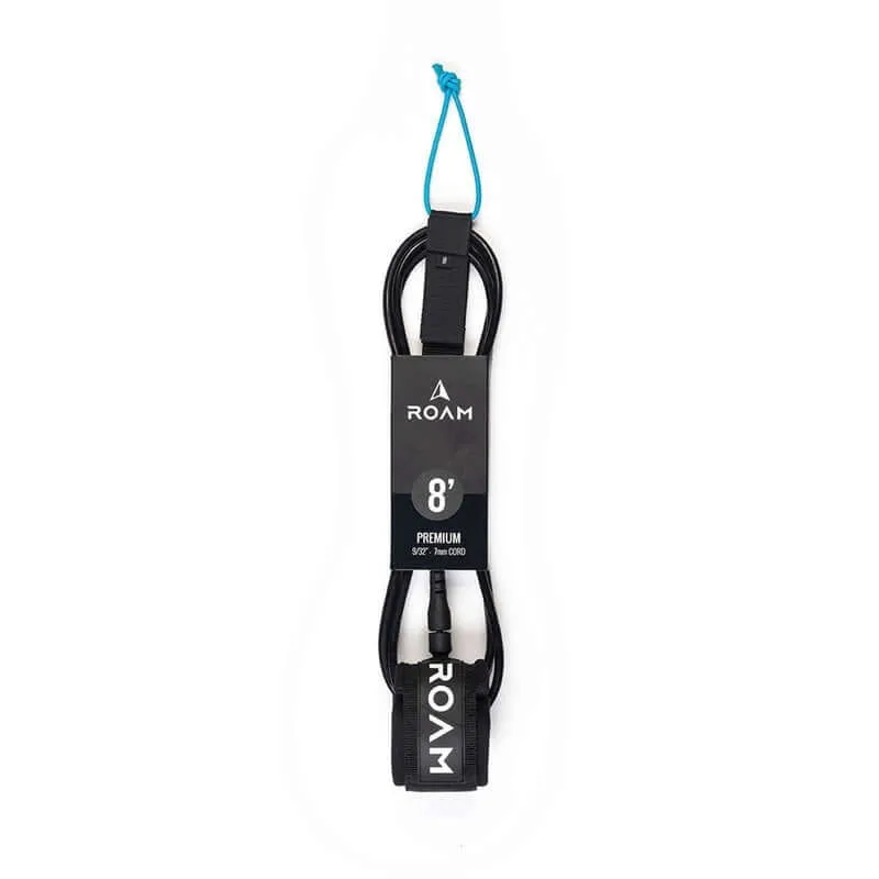 ROAM Surfboard Leash Premium 8'0 - Schwarz