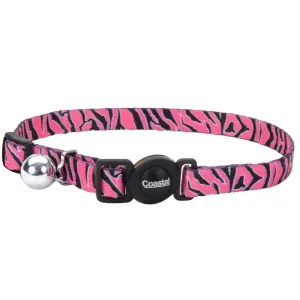 Safe Cat Breakaway Collar - Zebra Pink