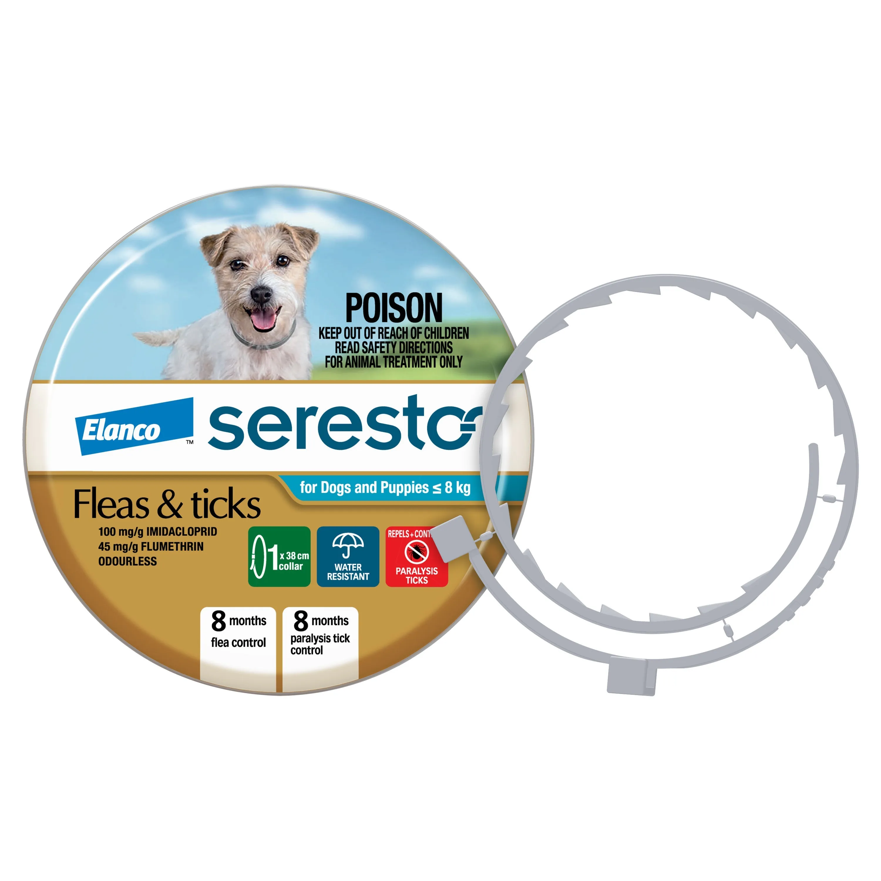 Seresto Flea and Tick Collar for Dogs Under 8kg^^^