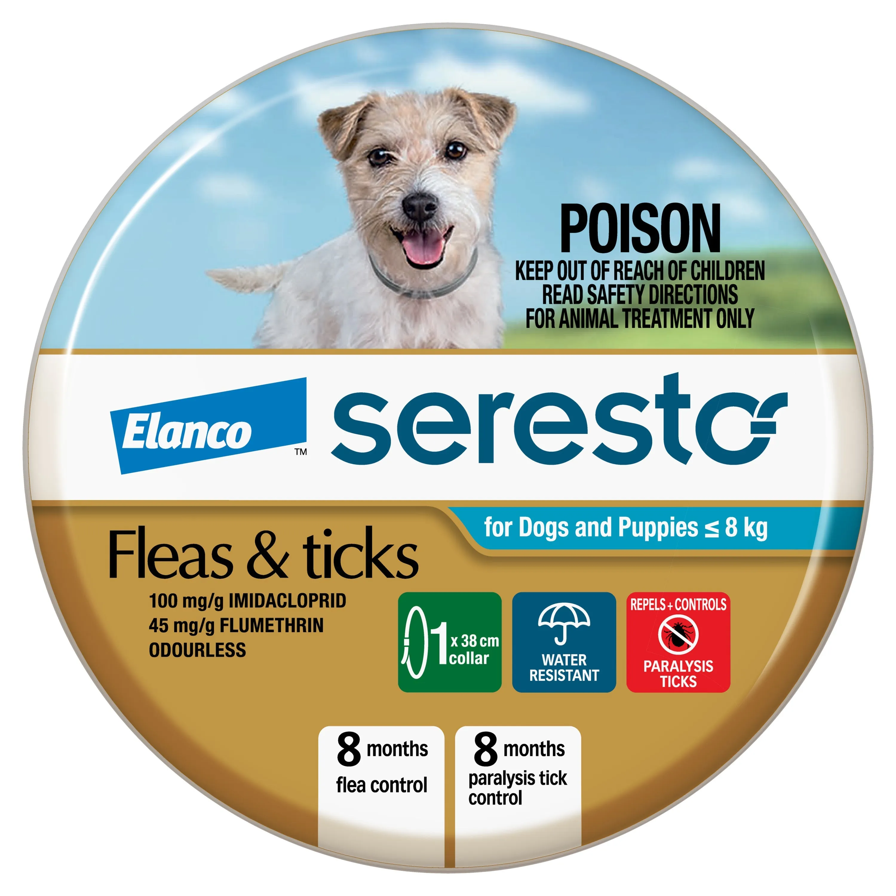 Seresto Flea and Tick Collar for Dogs Under 8kg^^^