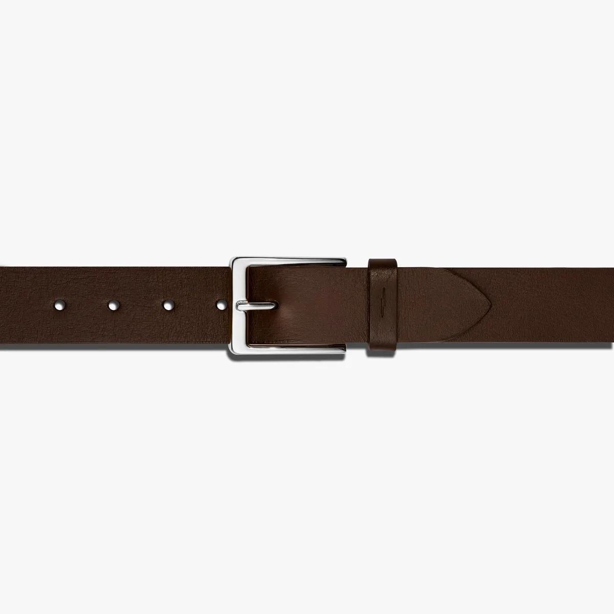Shinola Lighting Bolt Keeper Belt - Deep Brown
