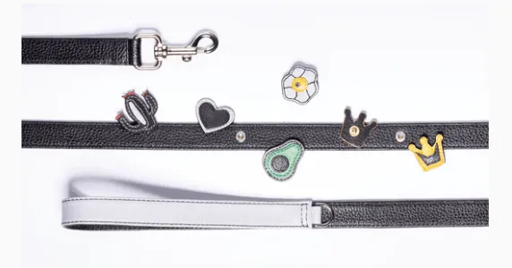Strapets Signature Leash - Black Leather