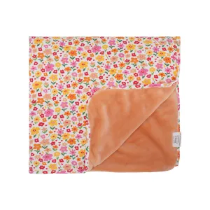 Summer Blooms Small Ribbed Toddler Blanket