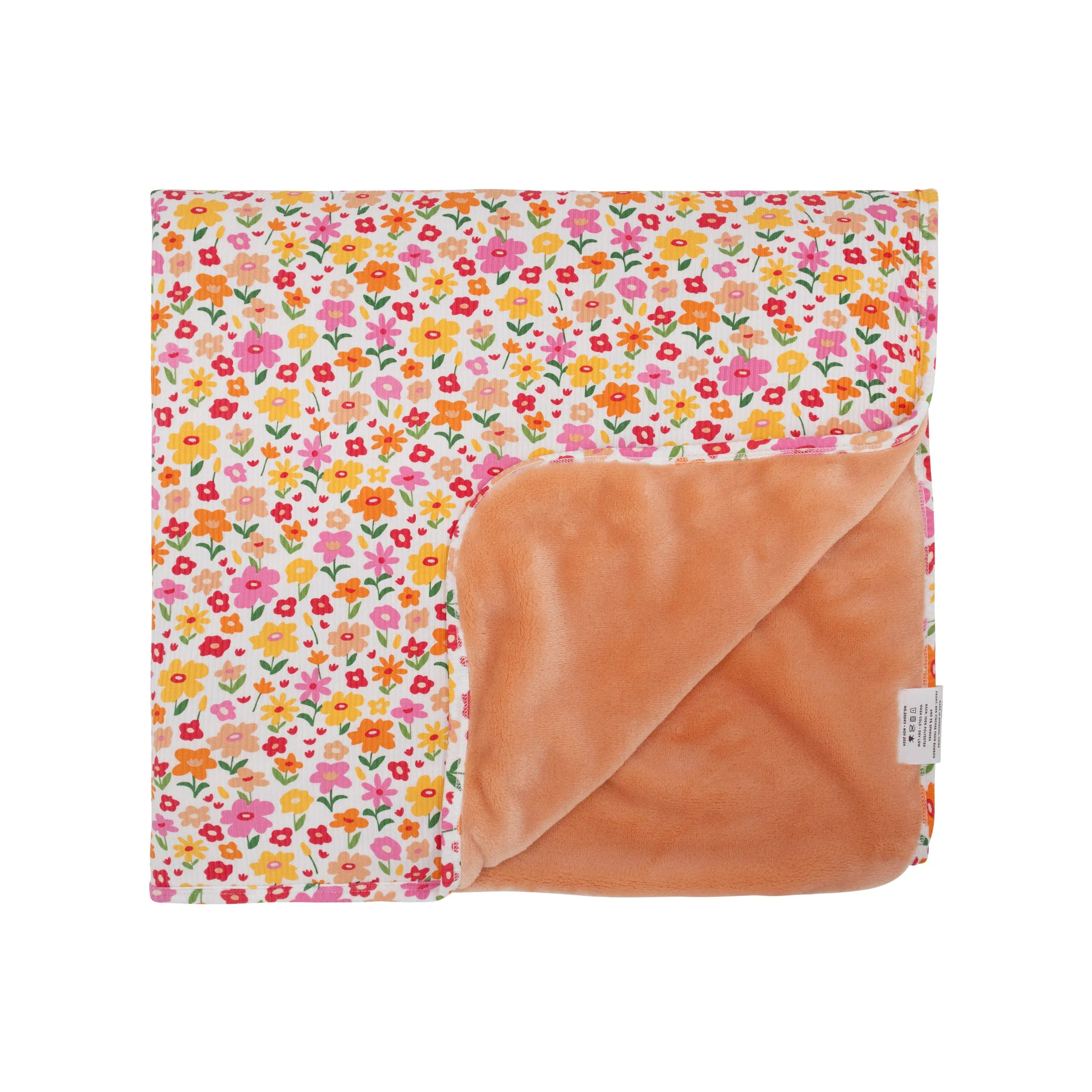 Summer Blooms Small Ribbed Toddler Blanket