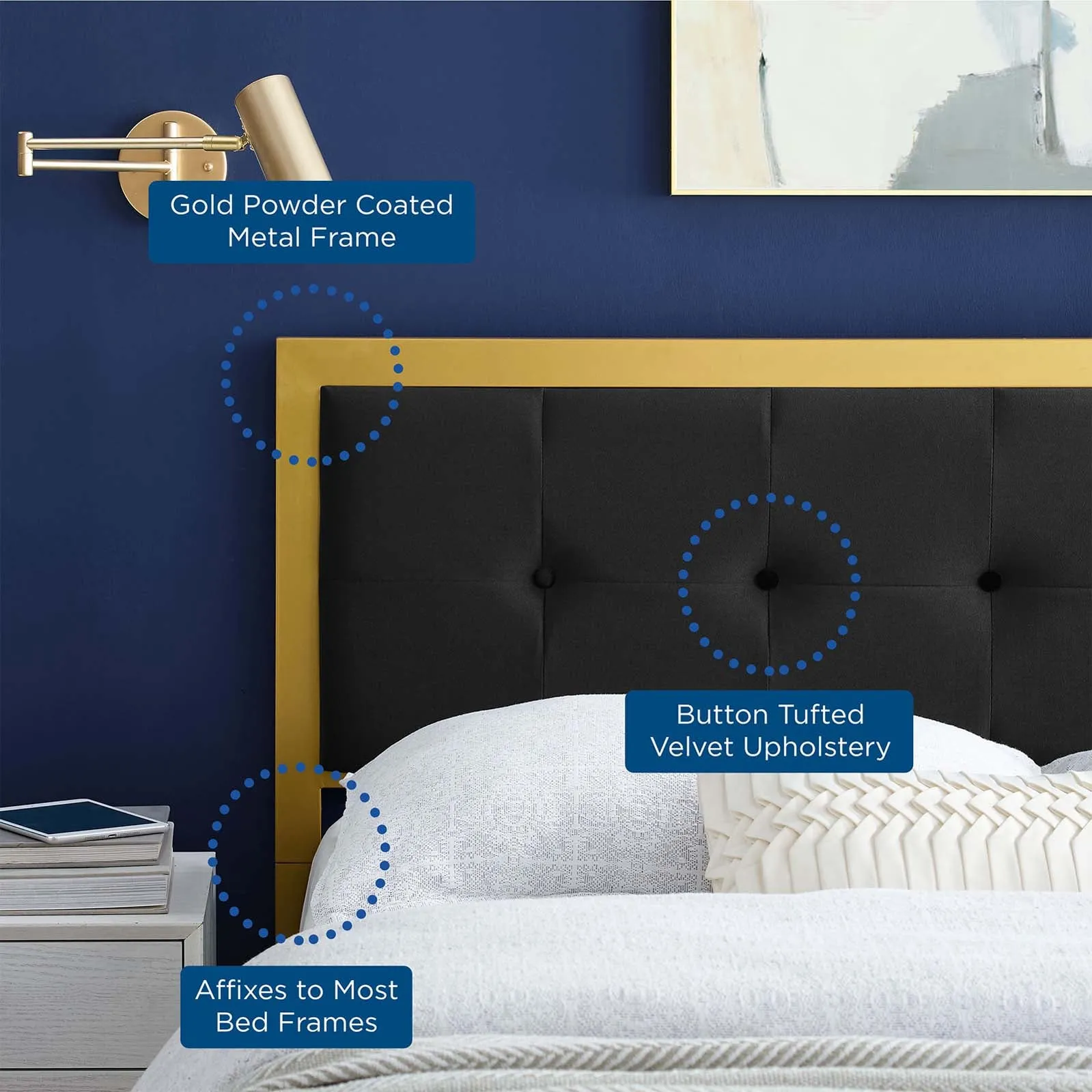 Teagan Tufted Performance Velvet Headboard