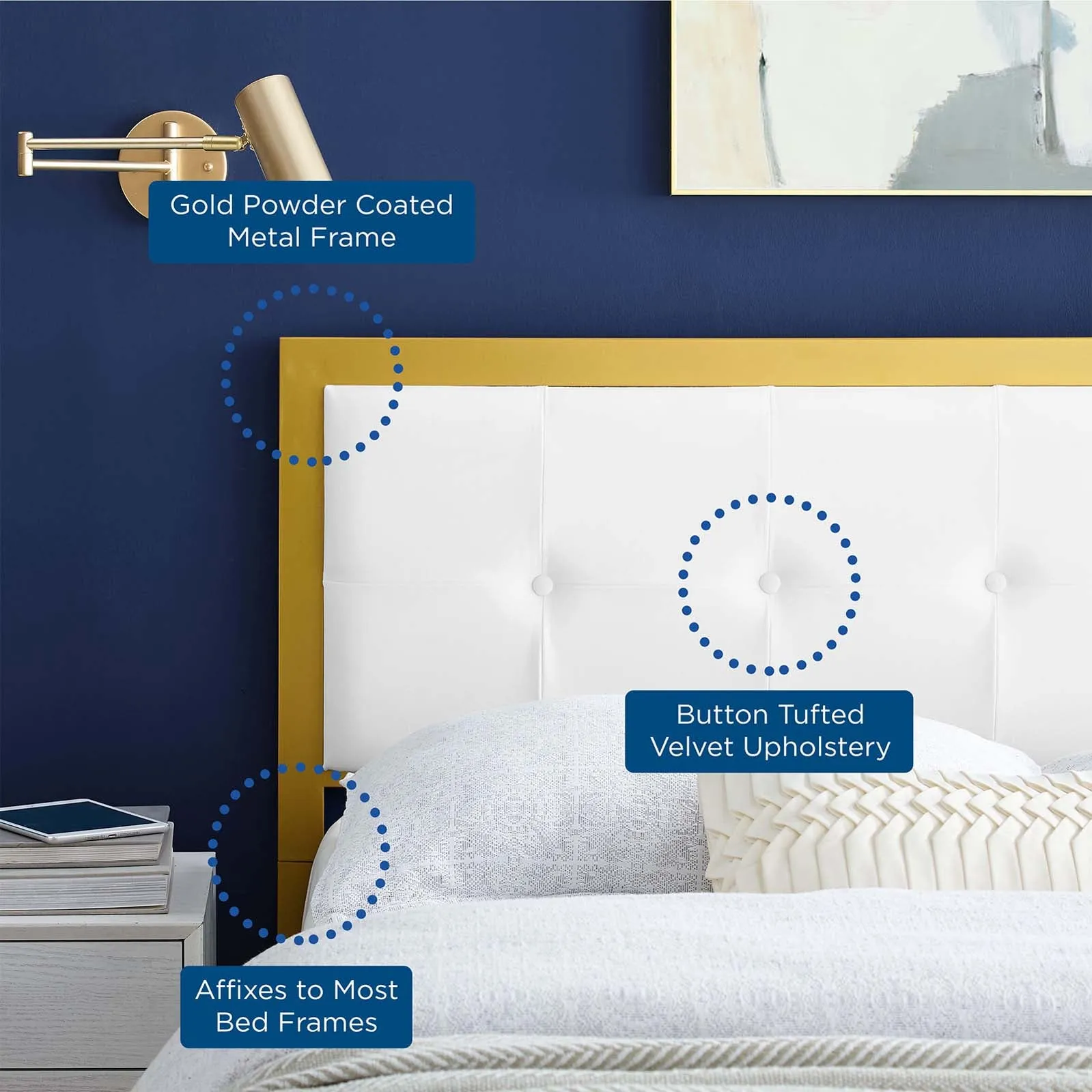 Teagan Tufted Performance Velvet Headboard