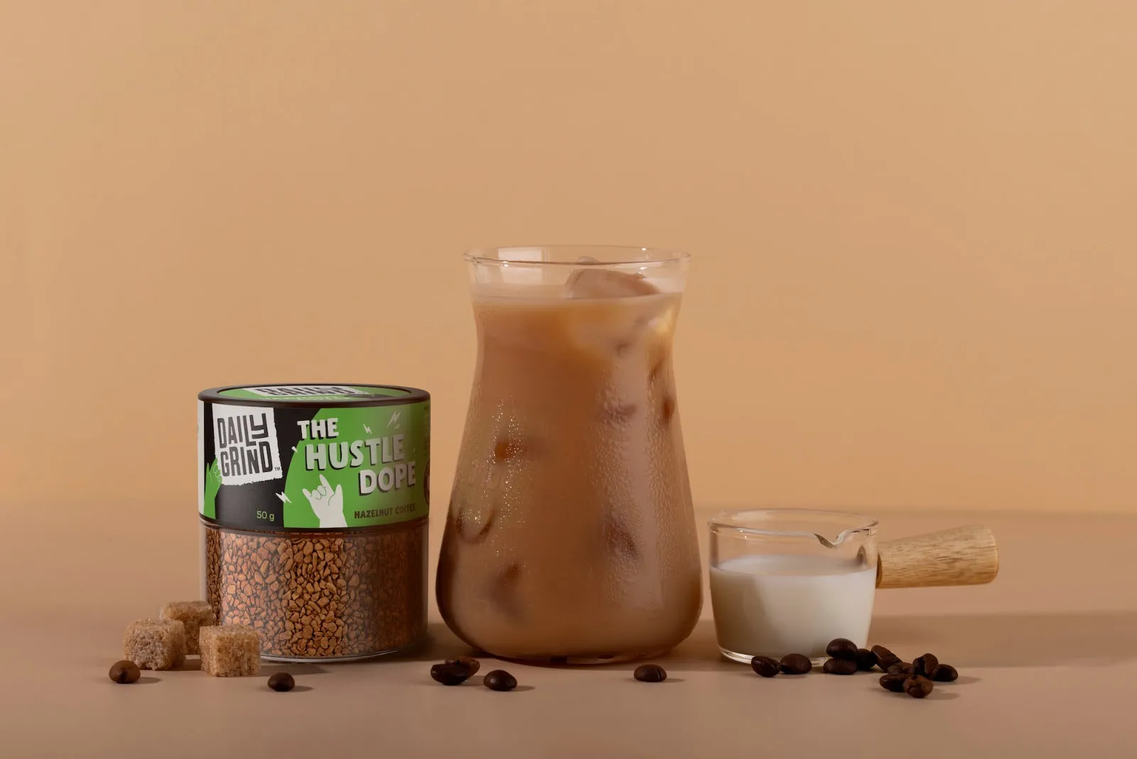 The Hustle Dope Hazelnut Instant Coffee - 50 Grams