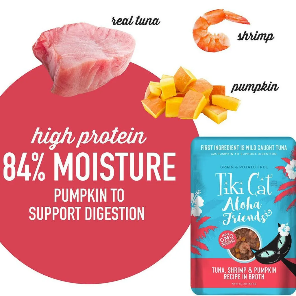 Tiki Cat Aloha Friends Tuna Shrimp Pumpkin (3 oz x 12 cans)