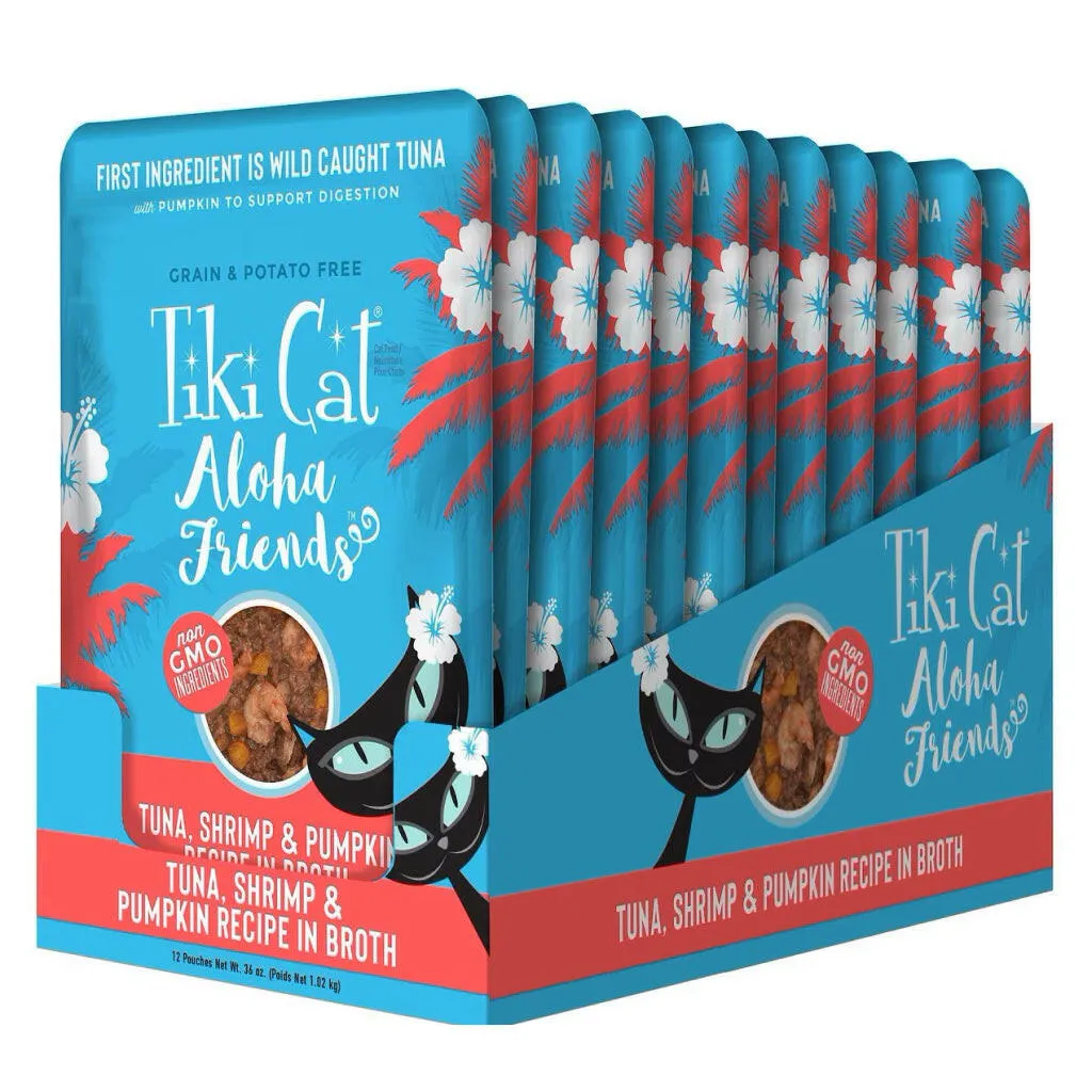Tiki Cat Aloha Friends Tuna Shrimp Pumpkin (3 oz x 12 cans)