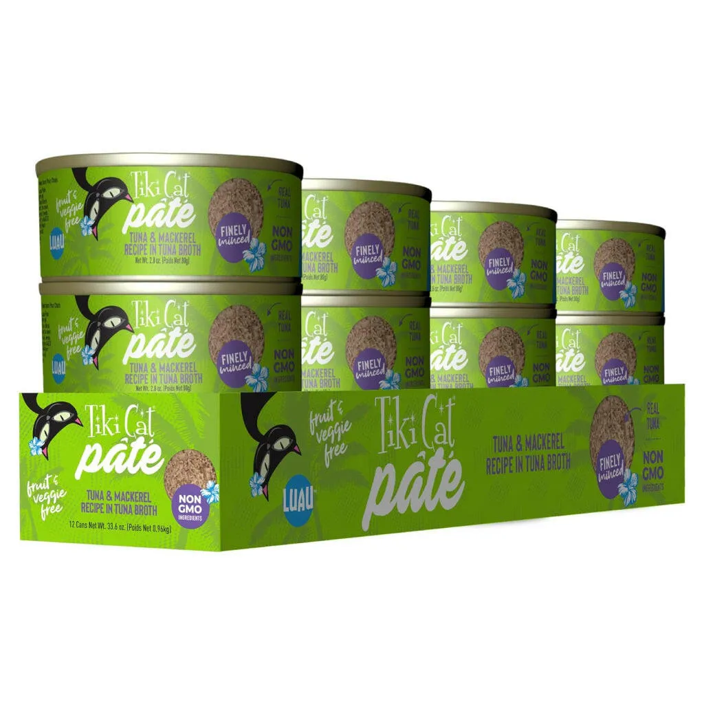 Tiki Cat Luau Ahi Tuna & Mackerel Pate (2.8 oz x 12 cans)