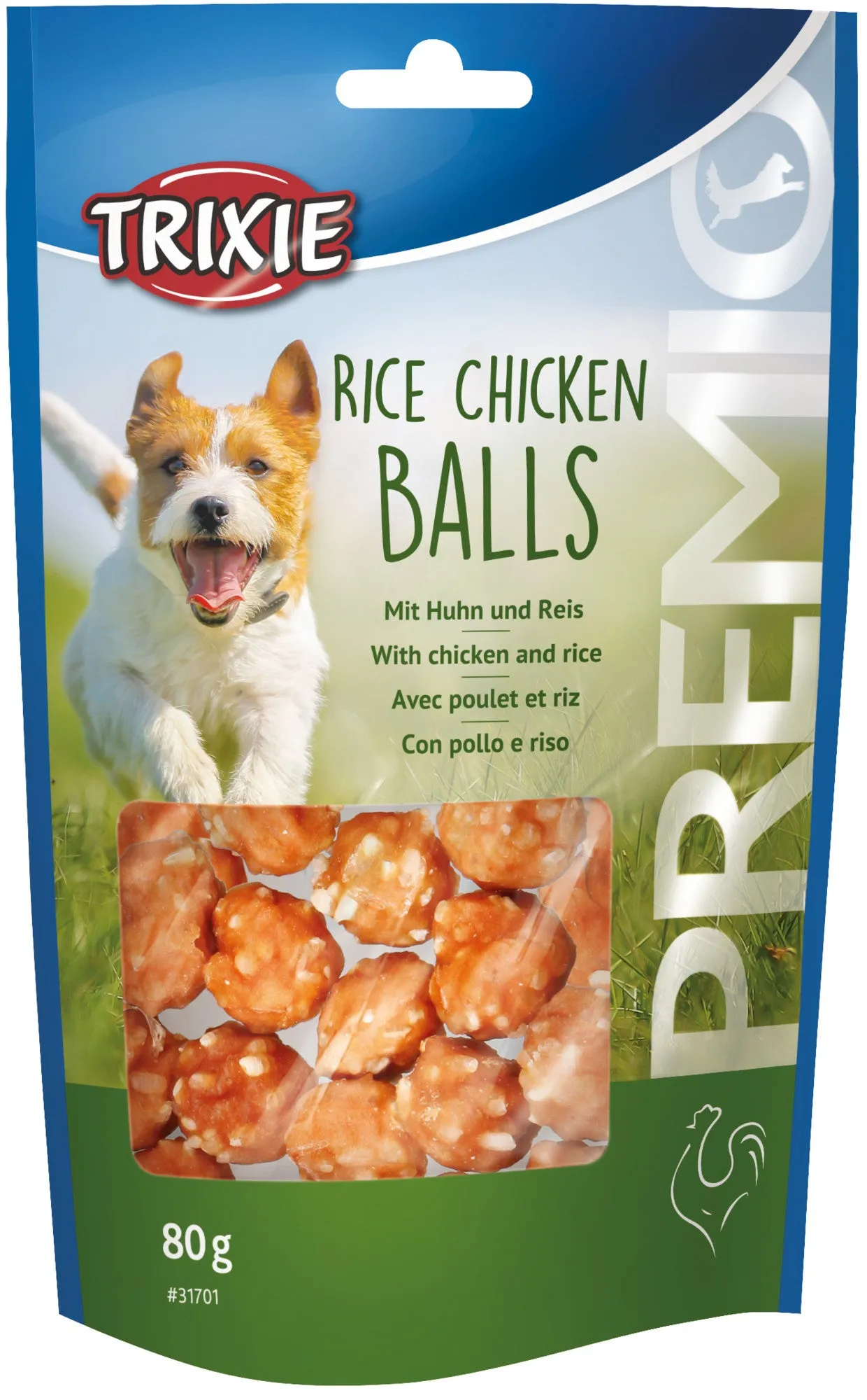 Trixie Premio Chicken & Rice Balls Dog Treats 80g