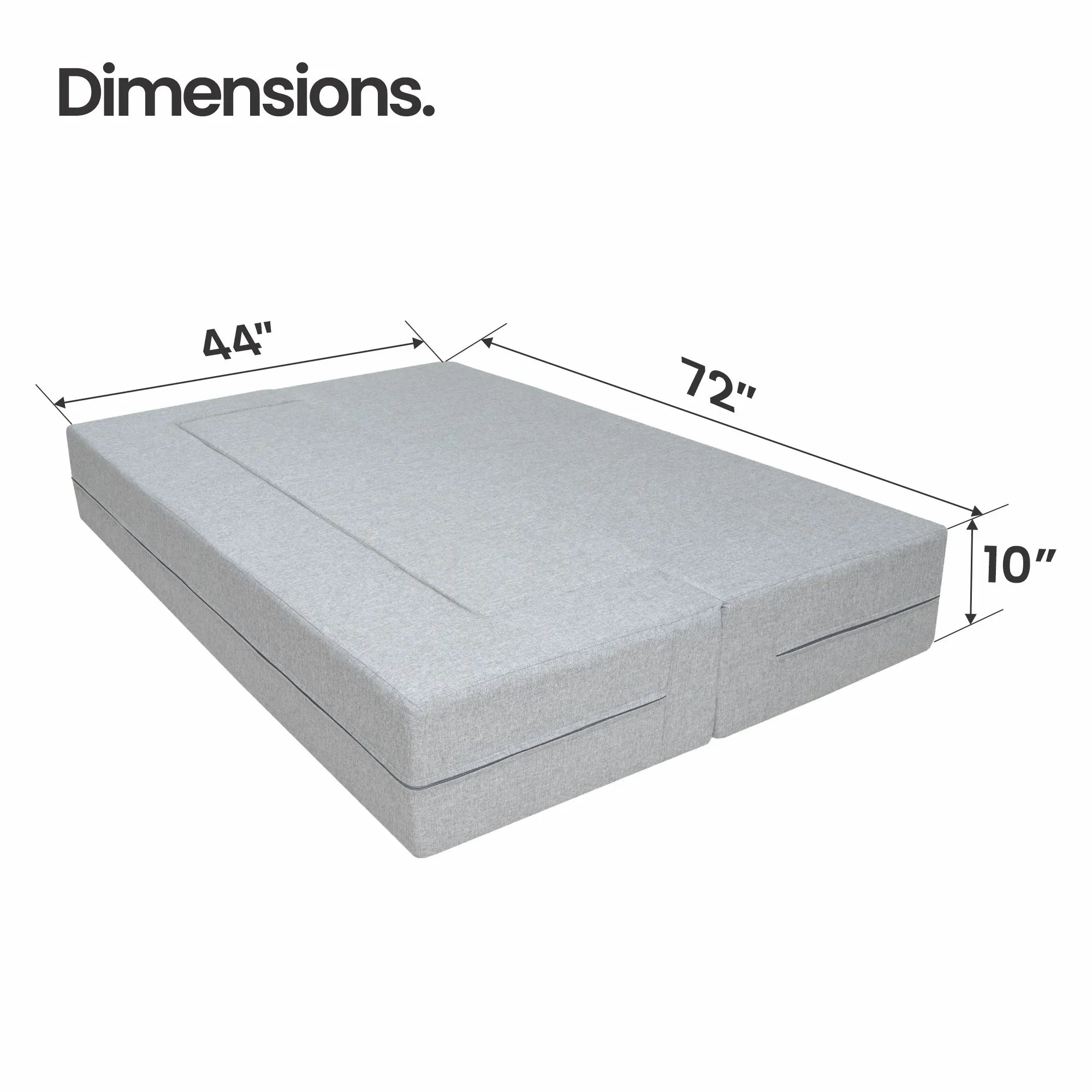 Uberlyfe New Age Folding Sofa Bed, Silver | 3 Seater | 3 Cushions- Blue Quartet Pattern