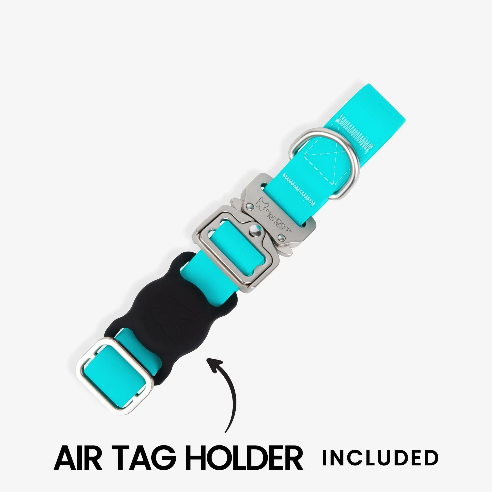 Waterproof Poly-Flex Sport Dog Collar - Aqua Blue