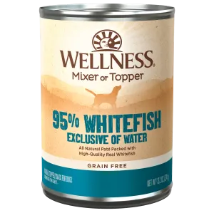 Wellness 95% Whitefish Mixer or Topper, Wet Dog Food Topper, 13.2-oz Case fo 12