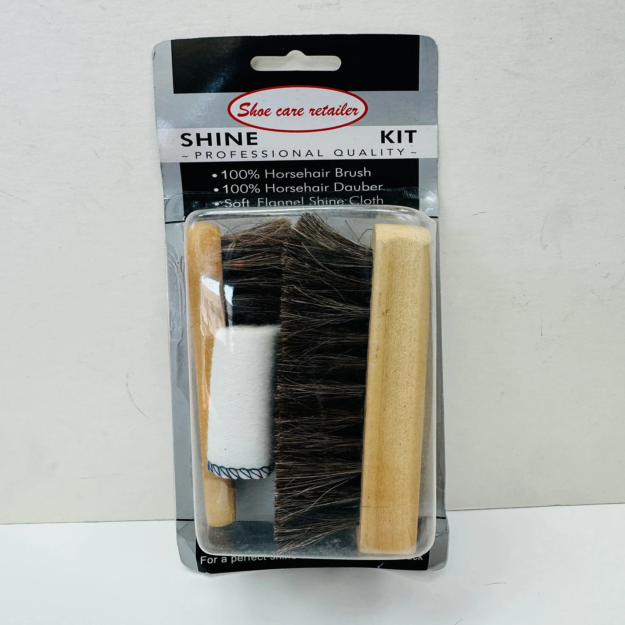 Wide Fit Shoe Shine Brush Kit