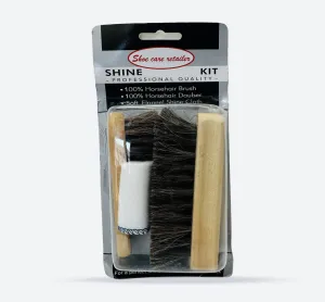 Wide Fit Shoe Shine Brush Kit